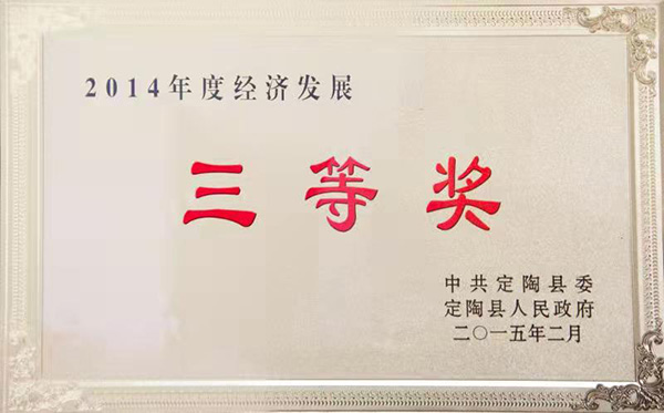 2014年经济发展3等奖